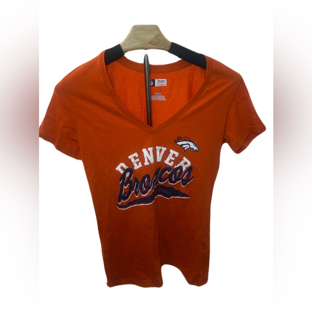 Women's Bronco Orange V-Neck T-Shirt